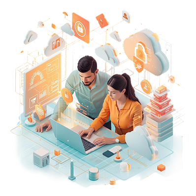 Cloud IT Illustration